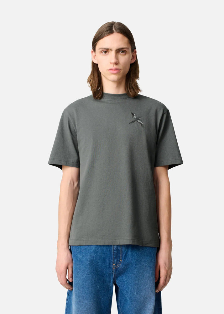 AXEL ARIGATO - Tee-shirt Micro Bee Brid Steel Grey