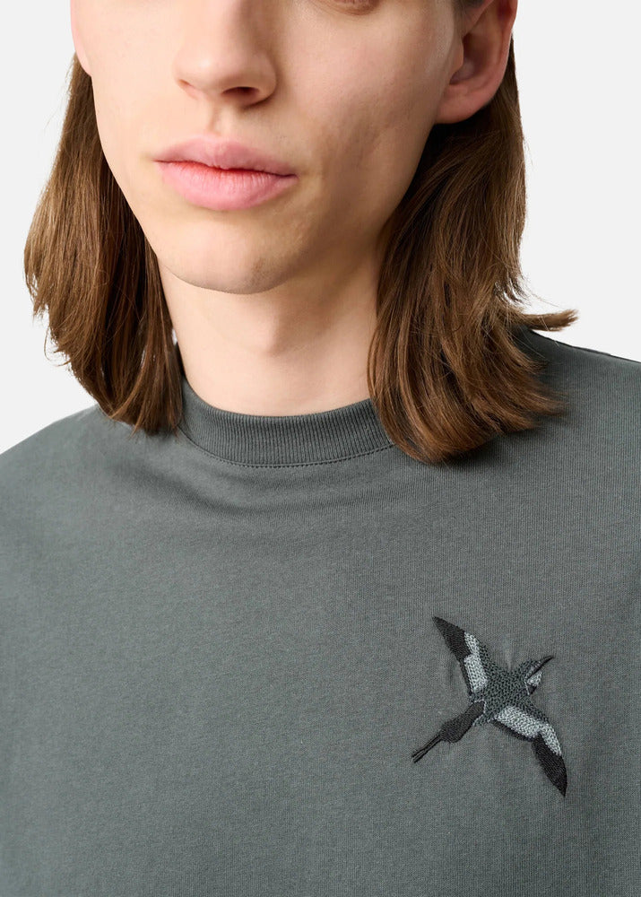 AXEL ARIGATO - Tee-shirt Micro Bee Brid Steel Grey
