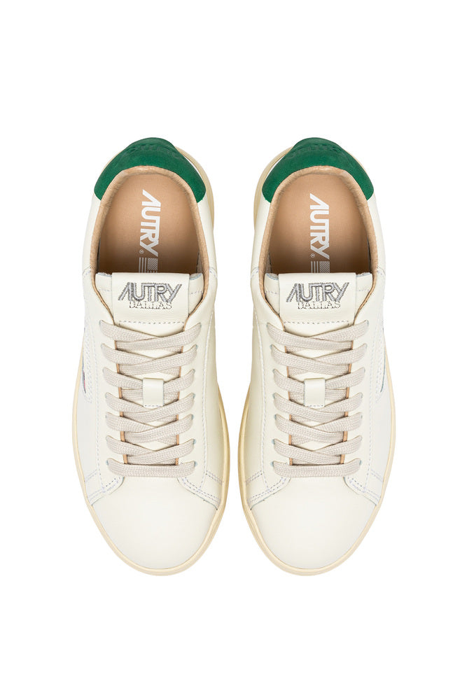 AUTRY - Basket Dallas en cuir blanc et amazon