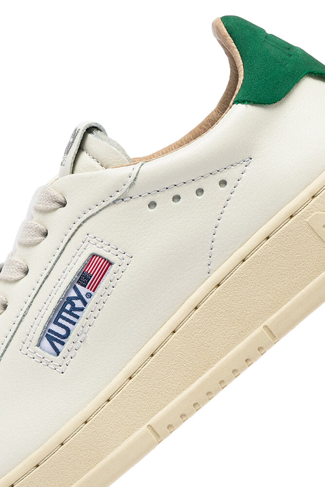 AUTRY - Basket Dallas en cuir blanc et amazon