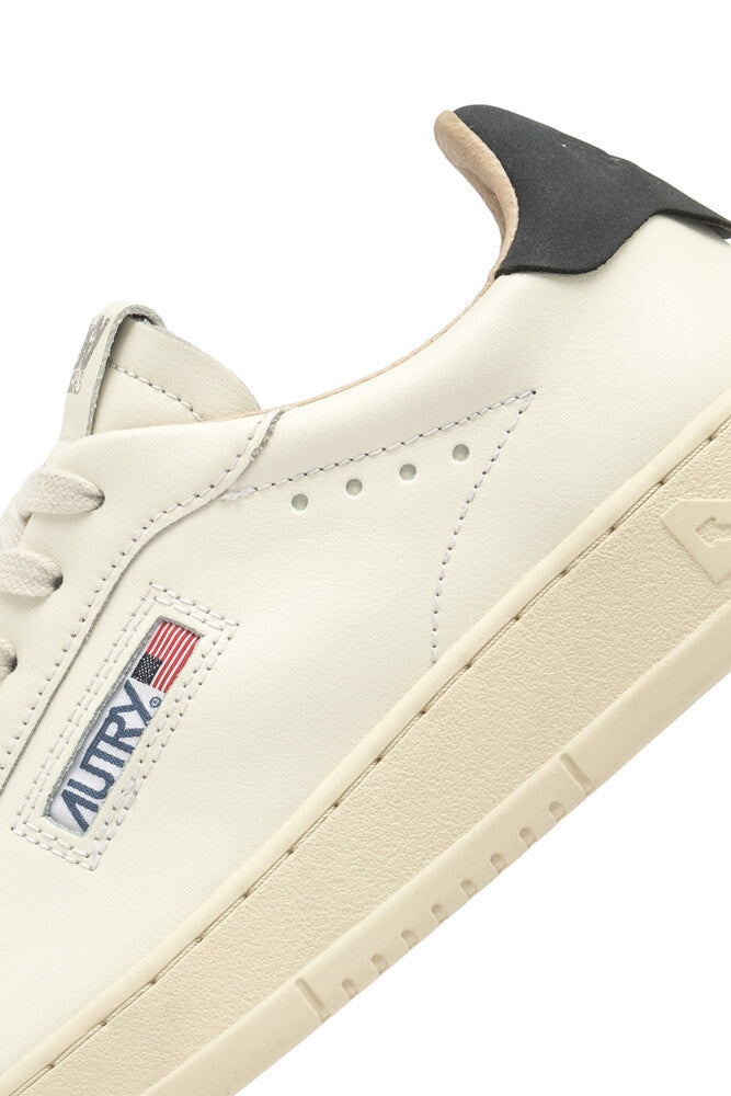 AUTRY - Basket Dallas en cuir blanc et space