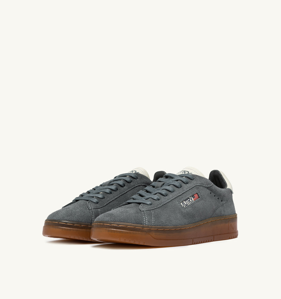 AUTRY - Basket Dallas en daim Marshmallow et cendre