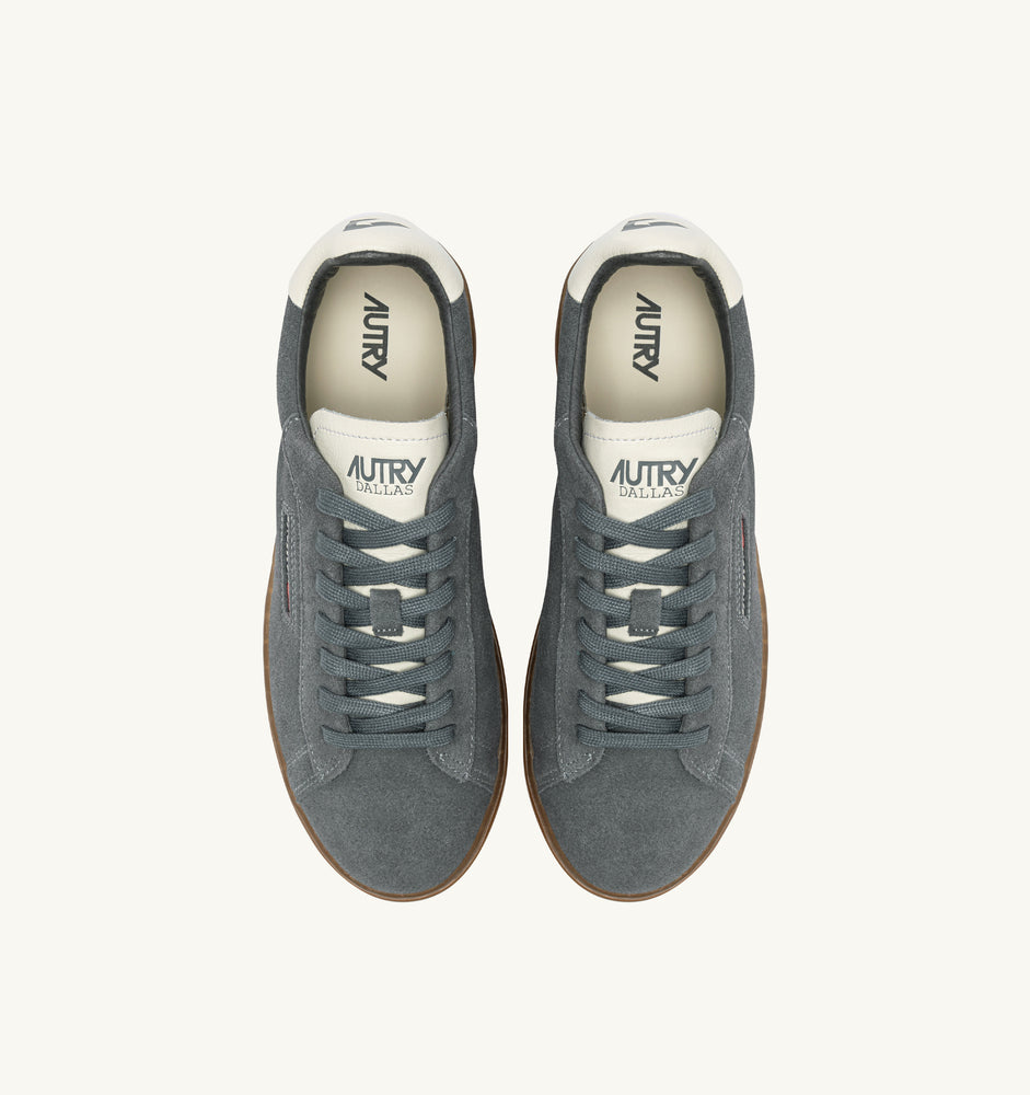AUTRY - Basket Dallas en daim Marshmallow et cendre