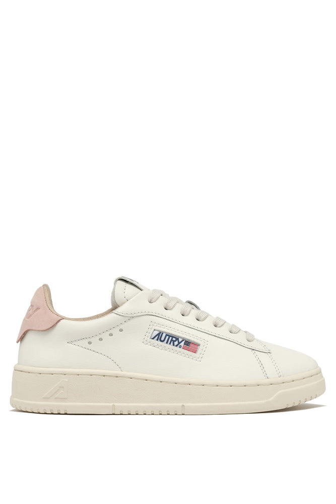 AUTRY - Basket Dallas en cuir blanc et powder