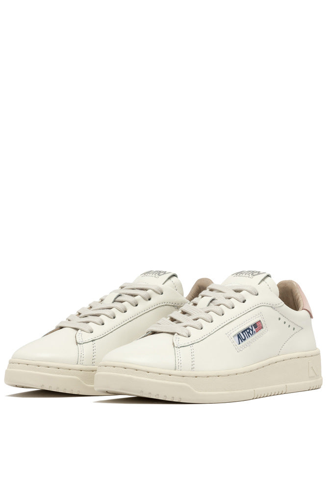 AUTRY - Basket Dallas en cuir blanc et powder