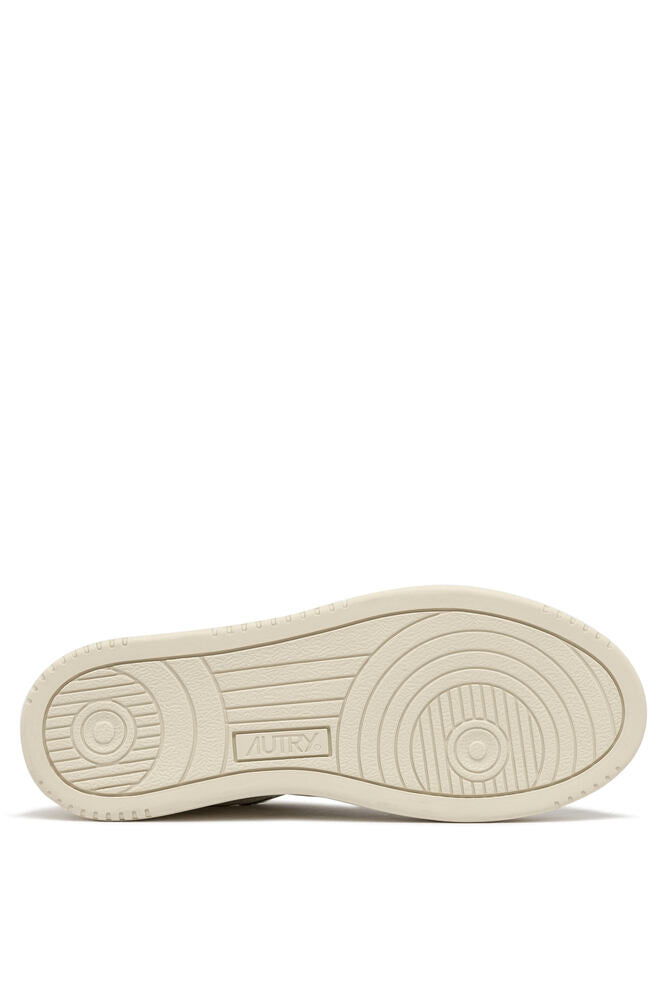 AUTRY - Basket Dallas en cuir blanc et powder