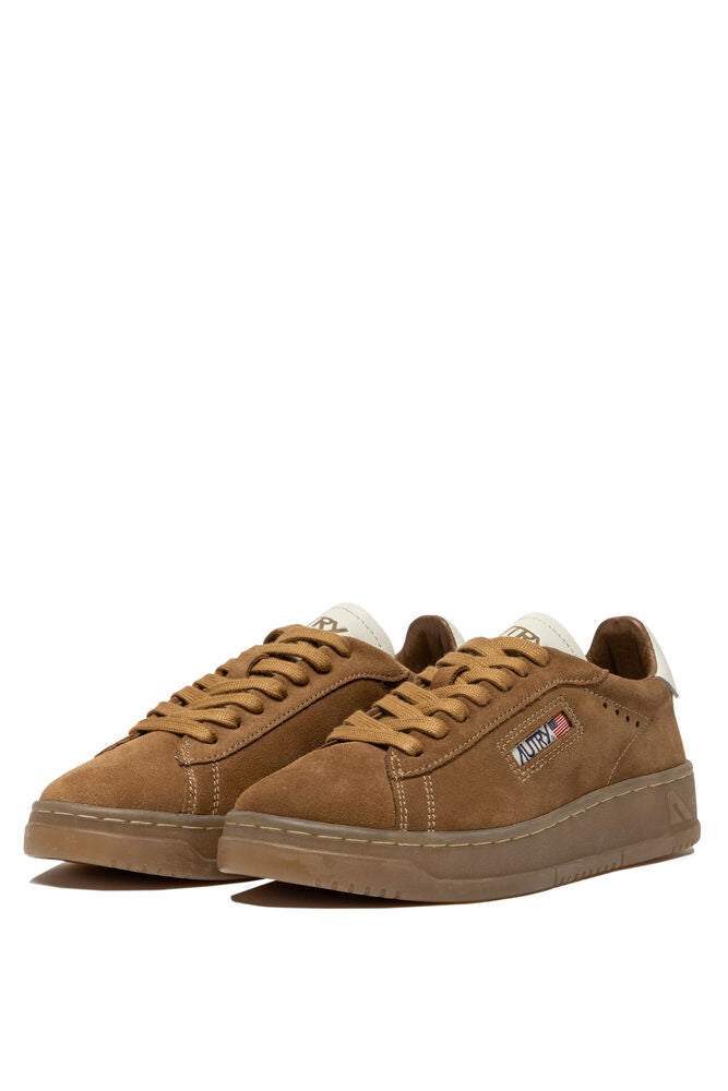 AUTRY - Basket Dallas en daim Marshmallow et cigar