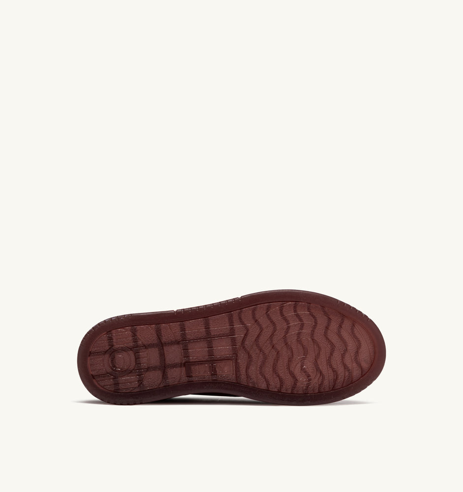 AUTRY - Basket Dallas en daim Marshmallow et bordeaux