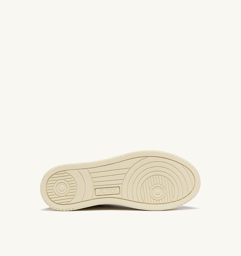 AUTRY - Basket Medalist Low cuir daim blanc / gris