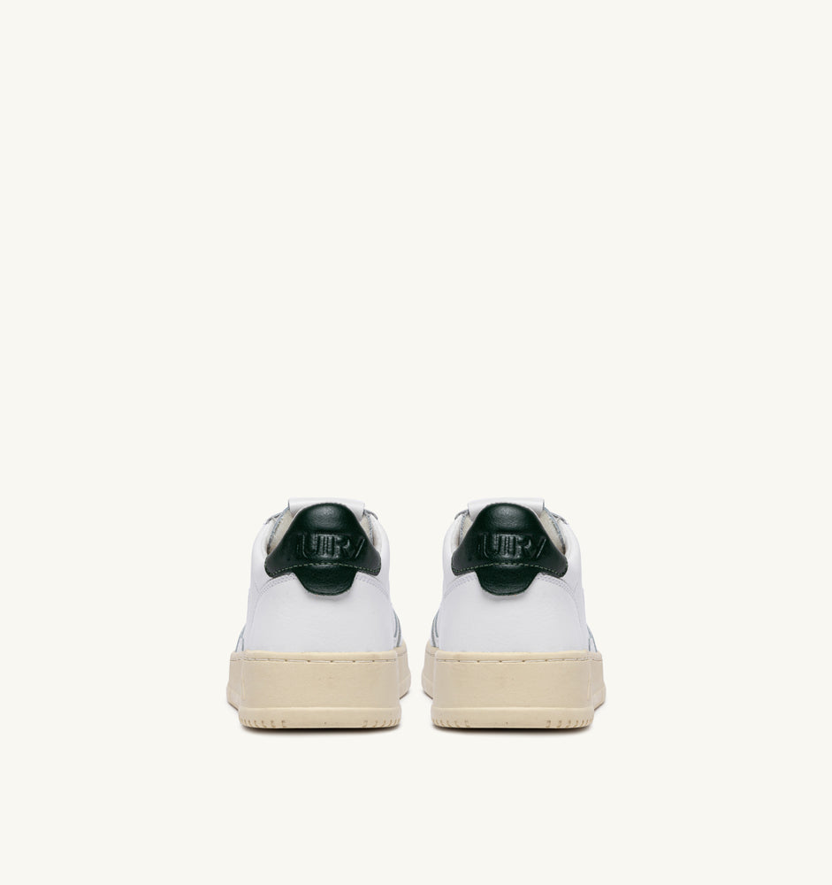 AUTRY - Basket Medalist Low cuir blanc / mountain kaki