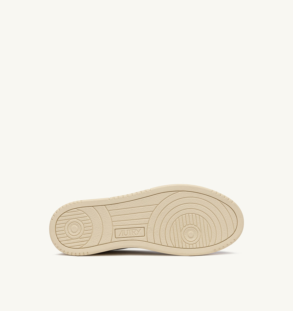 AUTRY - Basket Medalist Low cuir suede White / Morel