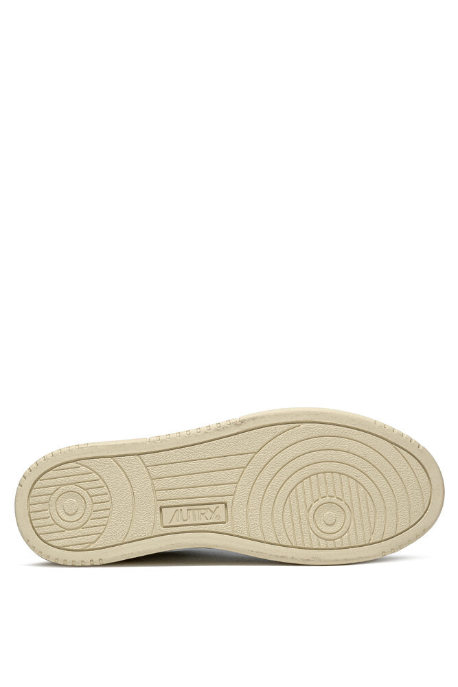 AUTRY - Basket Medalist Low cuir et daim blanc / rouge