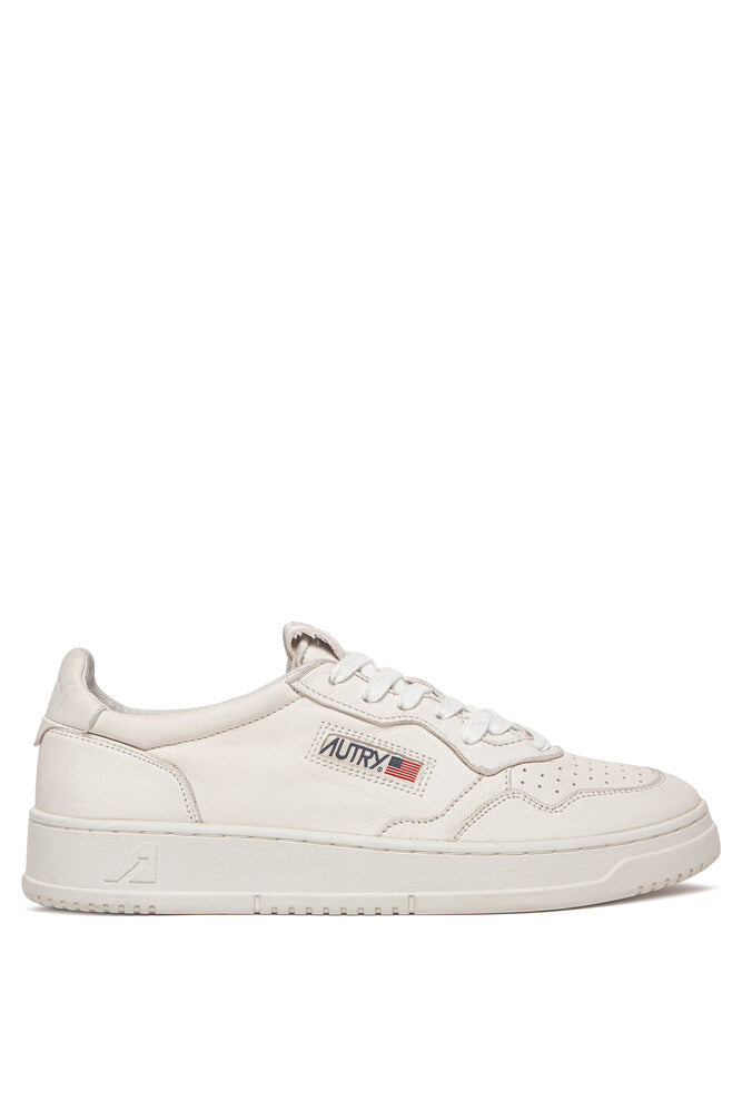 AUTRY - Basket Medalist Low en nappa blanc