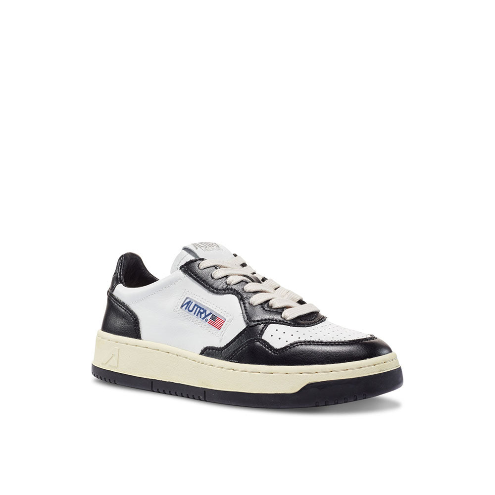 AUTRY - Basket Medalist Bicolor cuir blanc / Noir