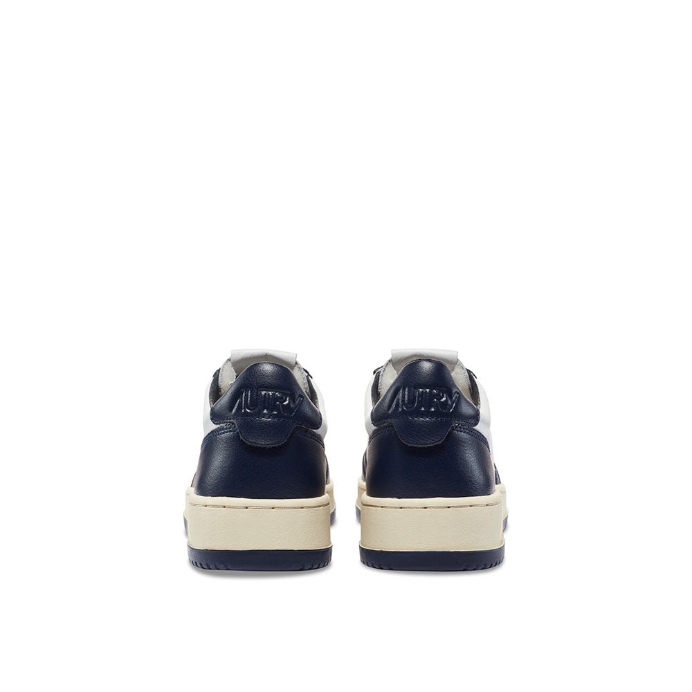 AUTRY - Basket Medalist Bicolor cuir blanc / Bleu