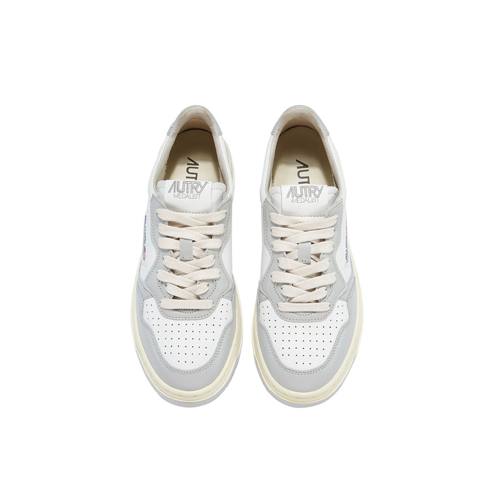 AUTRY - Basket Medalist Bicolor cuir blanc / Vapor