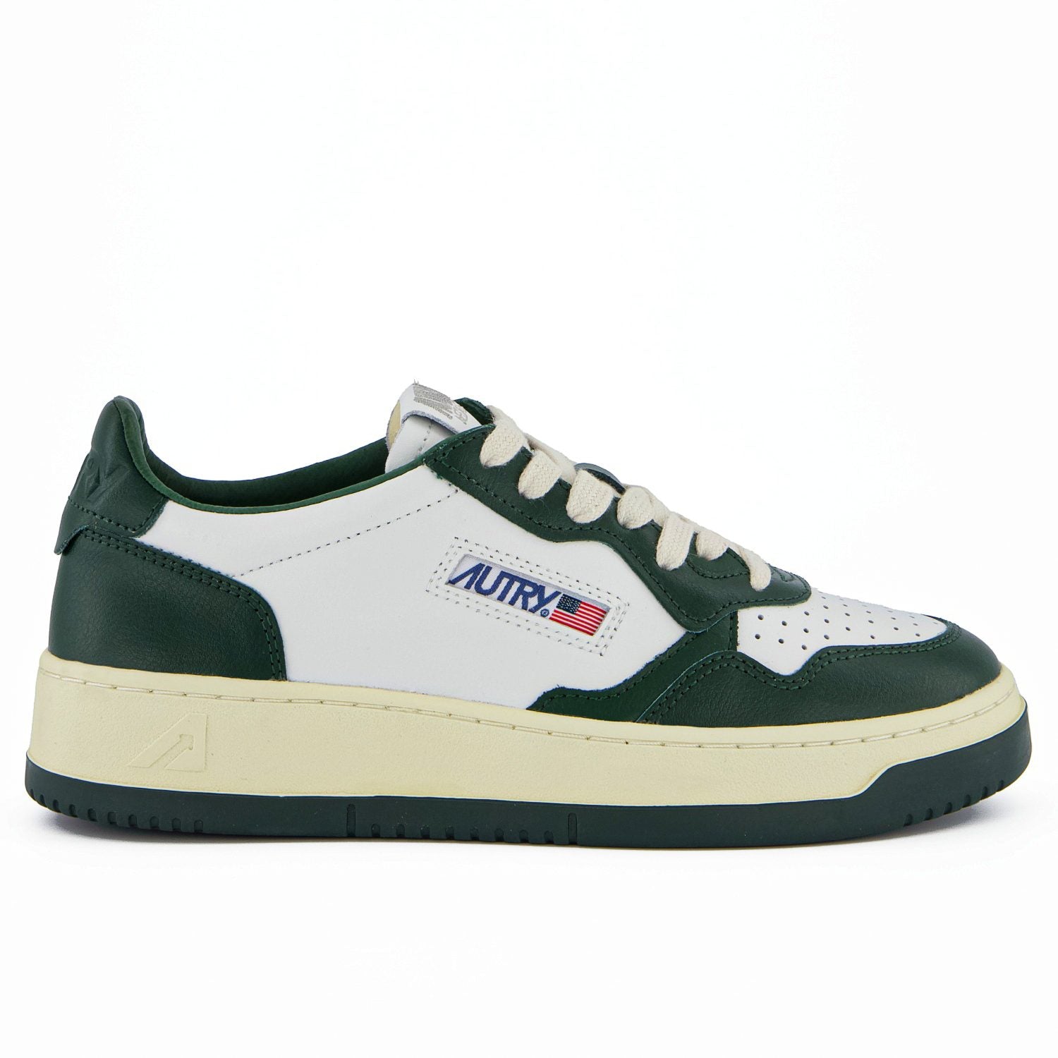 AUTRY - Basket Medalist Bicolor cuir blanc / mountain