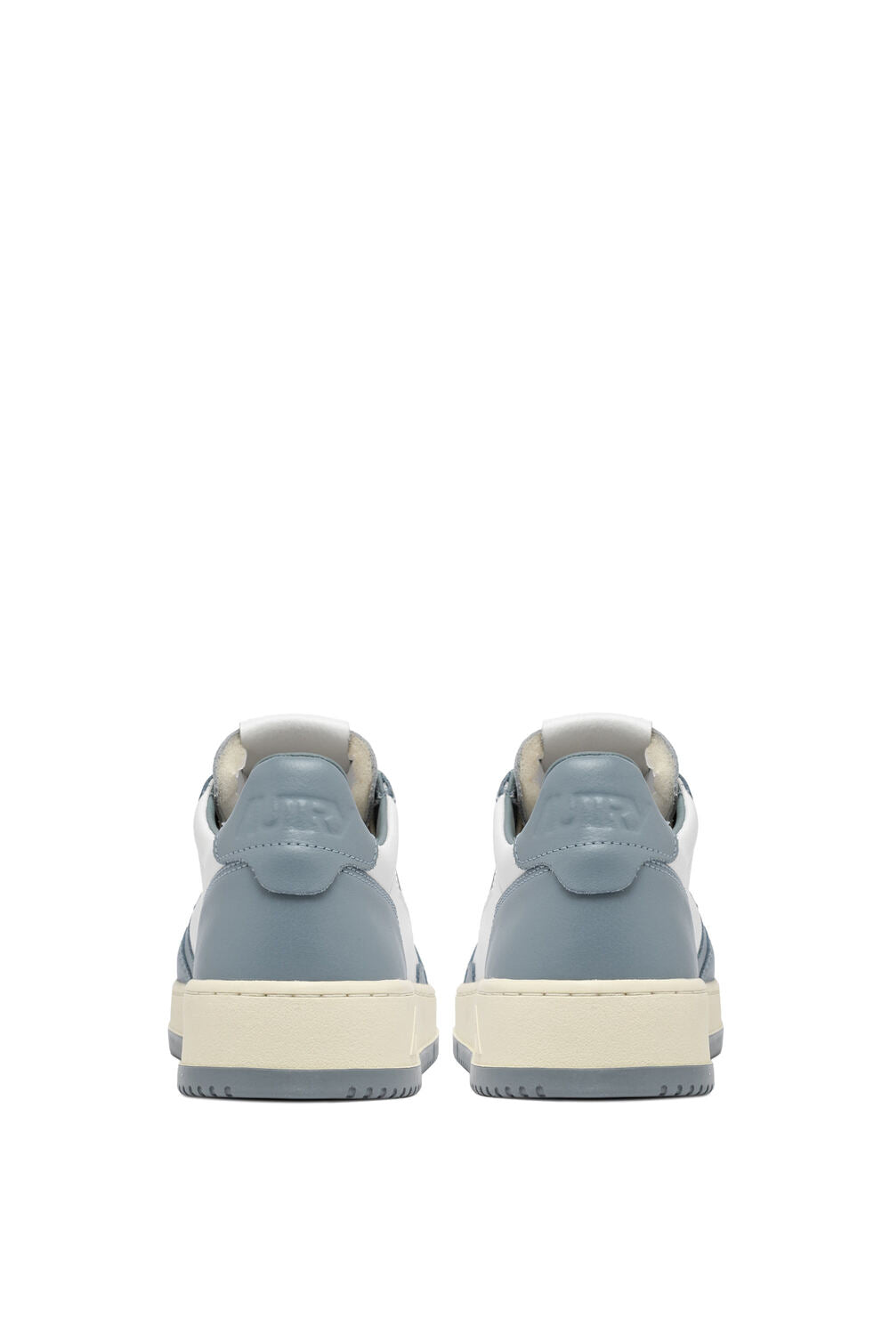 AUTRY - Basket Medalist Bicolor cuir blanc / celeste