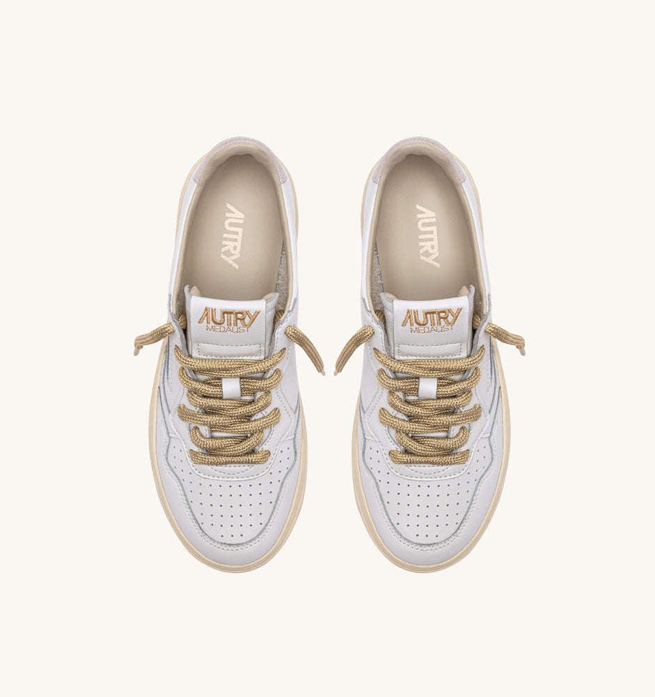 AUTRY - Basket Medalist Bicolor leather/Swoll White/White