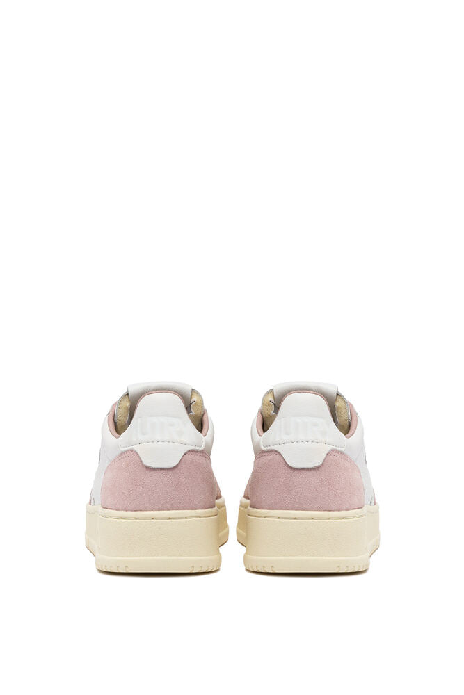 AUTRY - Basket Medalist Low cuir daim blanc / powder