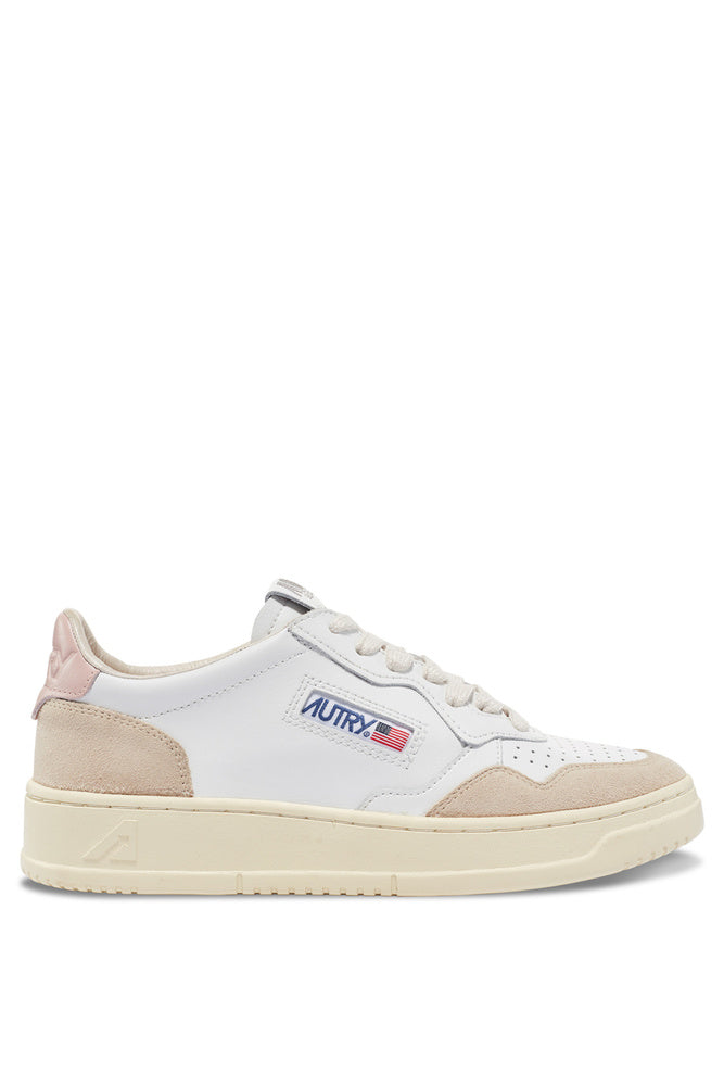 AUTRY - Basket Medalist Low cuir blanc / powder