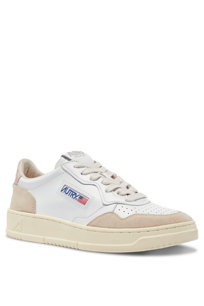AUTRY - Basket Medalist Low cuir blanc / powder