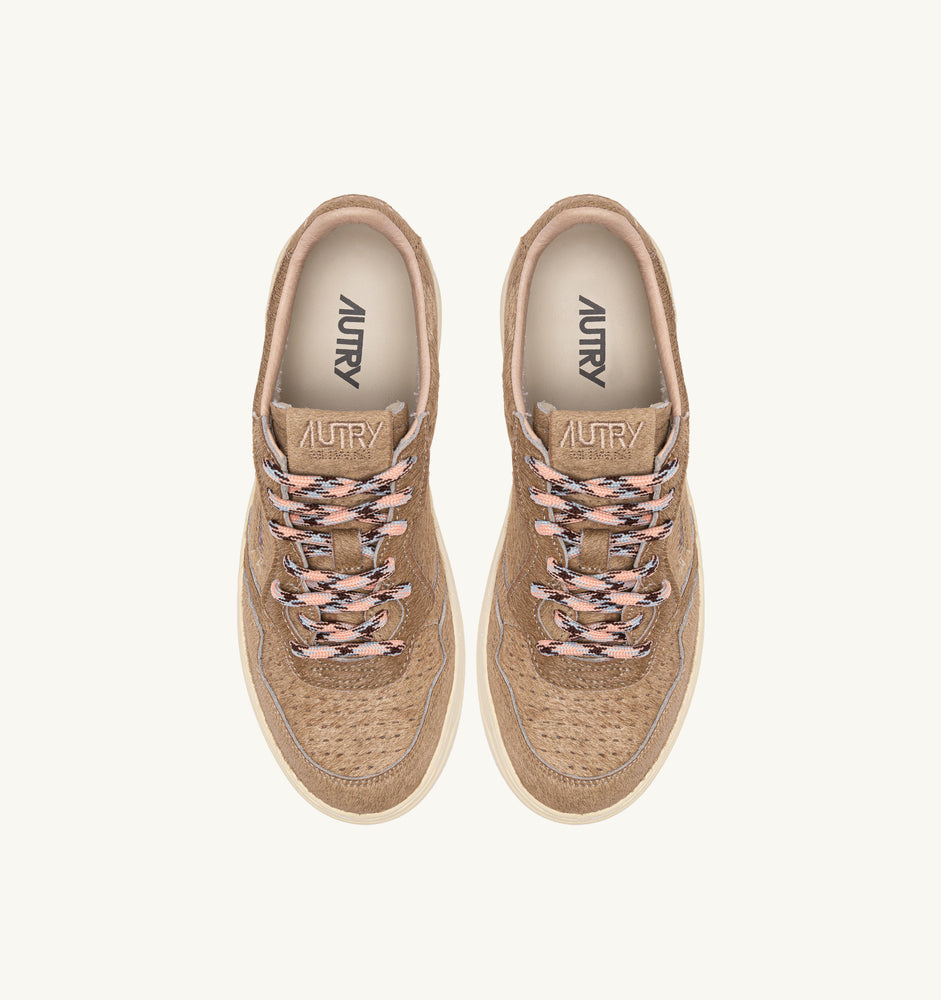 AUTRY - Basket Medalist Low Pony Beige