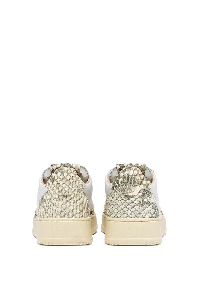 AUTRY - Basket Medalist Low Bicolor White / Snake