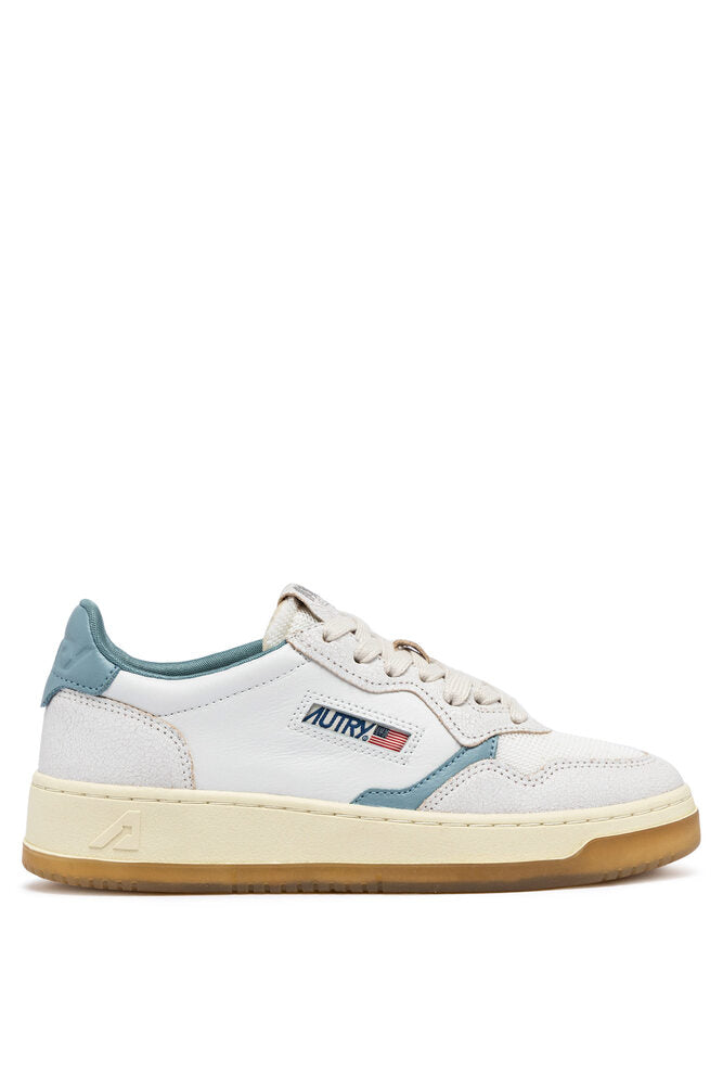 AUTRY - Basket Medalist Low virgin/crack white/celeste
