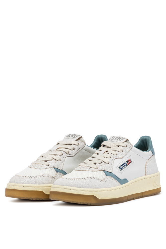 AUTRY - Basket Medalist Low virgin/crack white/celeste