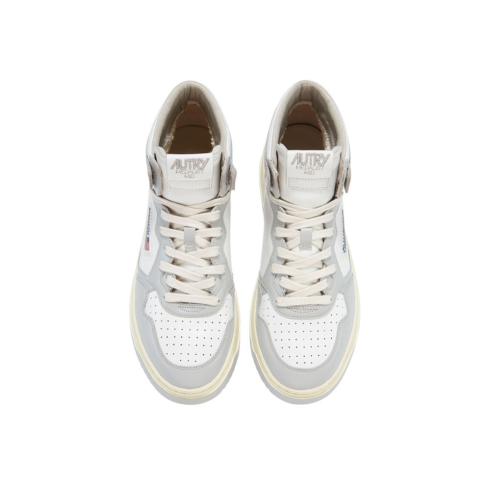 AUTRY - Basket Medalist Mid cuir blanc / vapor