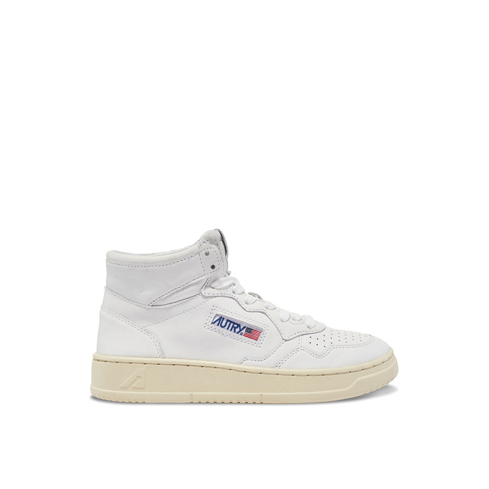 AUTRY - Basket Medalist Mid cuir blanc