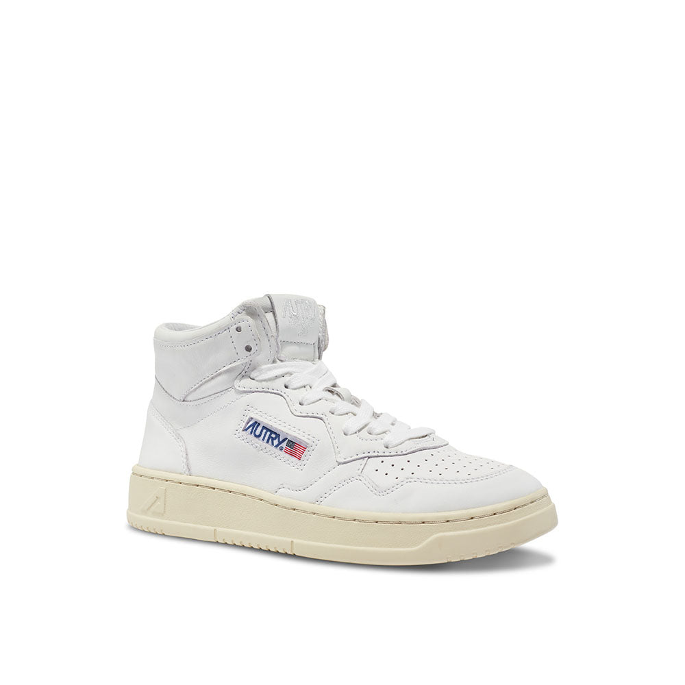 AUTRY - Basket Medalist Mid cuir blanc