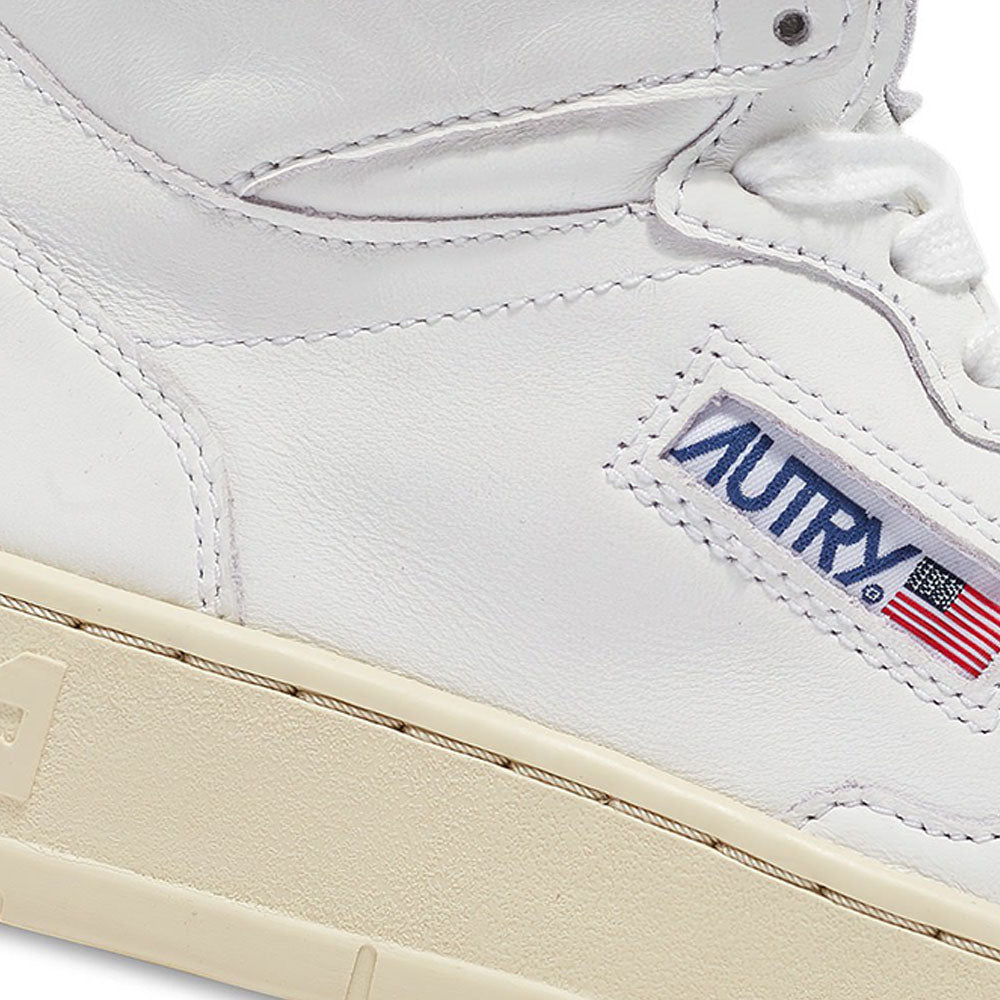AUTRY - Basket Medalist Mid cuir blanc