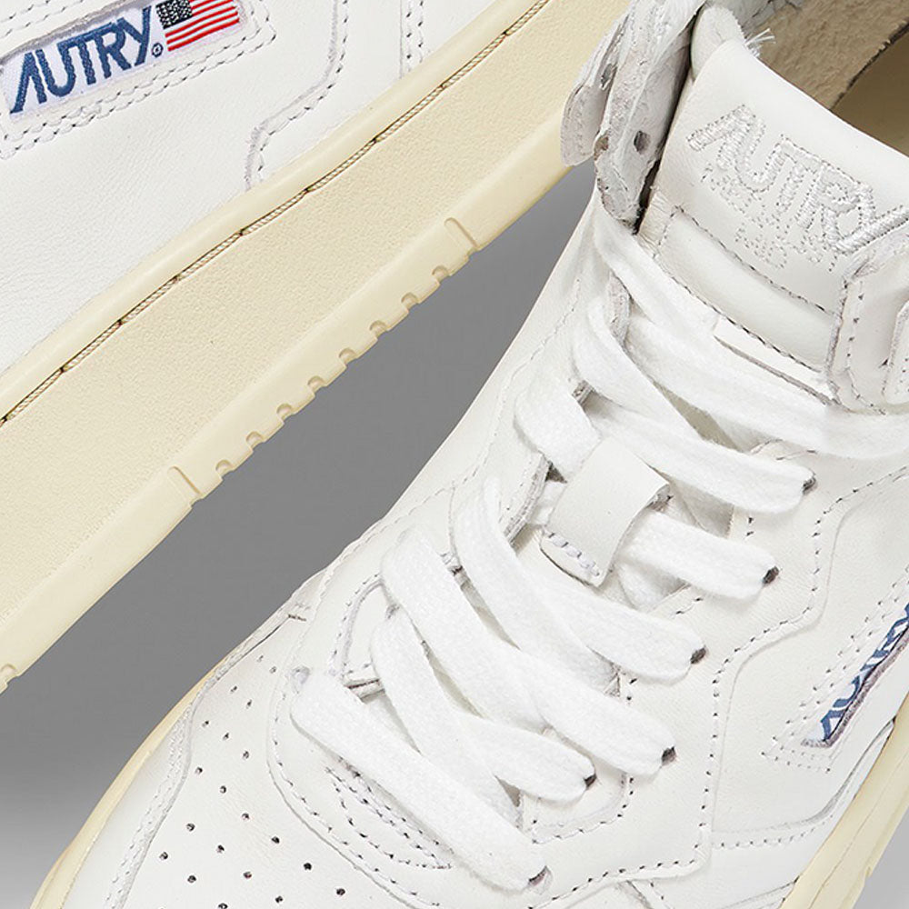 AUTRY - Basket Medalist Mid cuir blanc