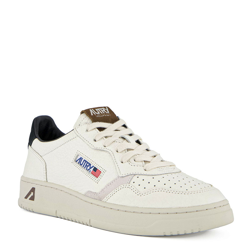 AUTRY - Basket Medalist Cuir effet elephant avec détails Noirs