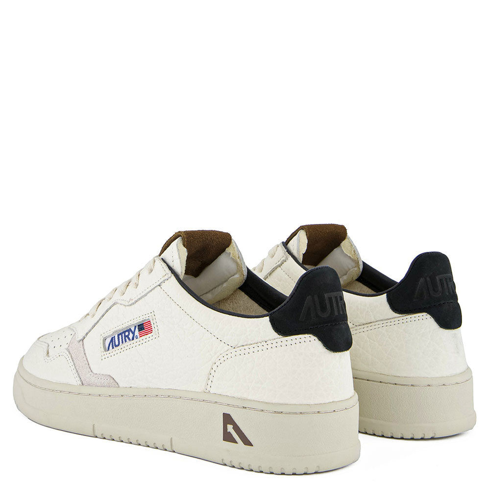 AUTRY - Basket Medalist Cuir effet elephant avec détails Noirs