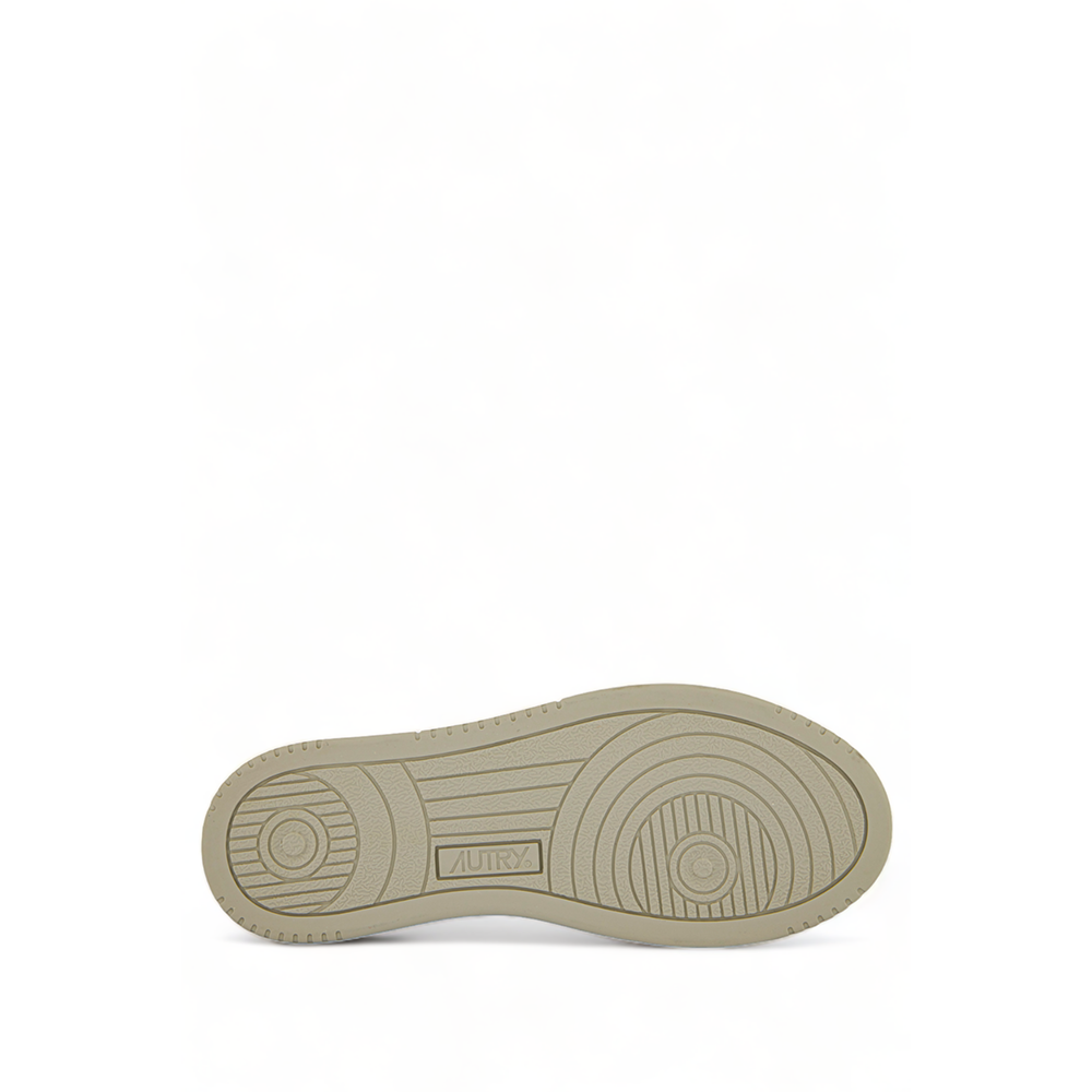 AUTRY - Basket Medalist Cuir effet elephant avec détails Noirs et gris