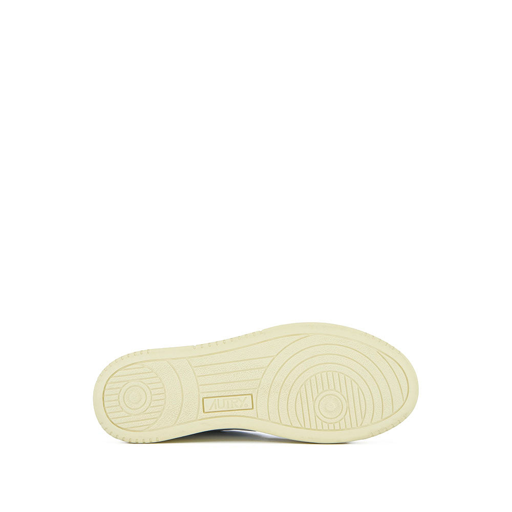 AUTRY - Basket Medalist en Cuir Blanc et Kaki Mountain