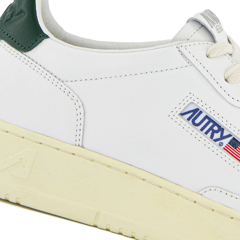 AUTRY - Basket Medalist en Cuir Blanc et Kaki Mountain
