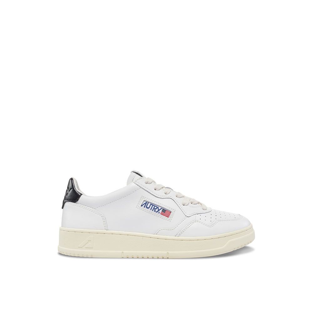AUTRY - Basket Medalist en Cuir Blanc et Noir
