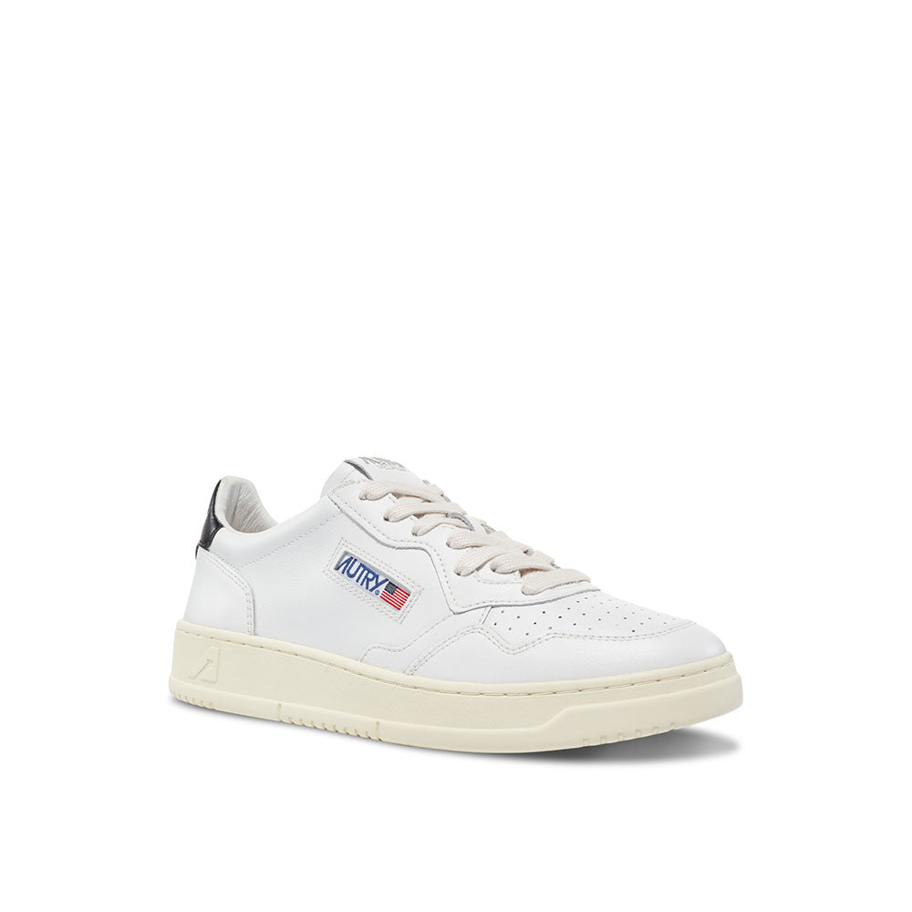 AUTRY - Basket Medalist en Cuir Blanc et Noir