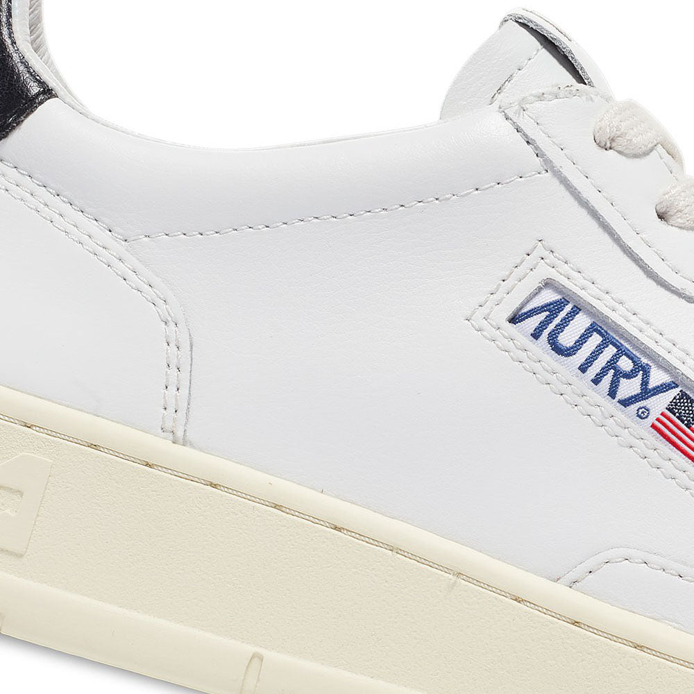 AUTRY - Basket Medalist en Cuir Blanc et Noir