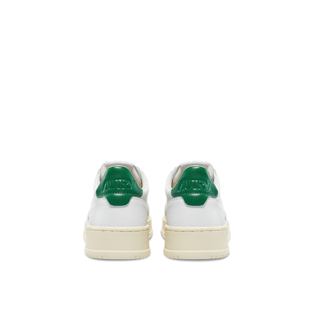 AUTRY - Basket Medalist en Cuir Blanc et Vert