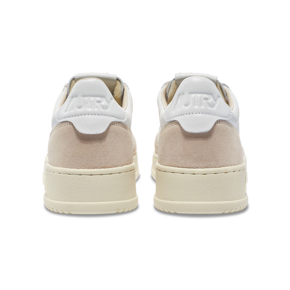 AUTRY - Basket Medalist en Cuir Blanc et daim beige