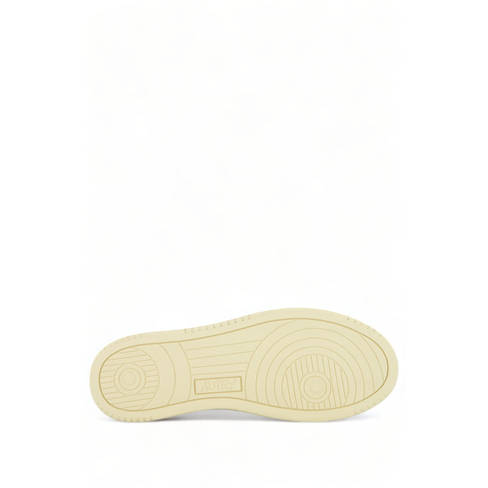 AUTRY - Basket Medalist en Cuir Blanc et noir et daim beige Game set Match