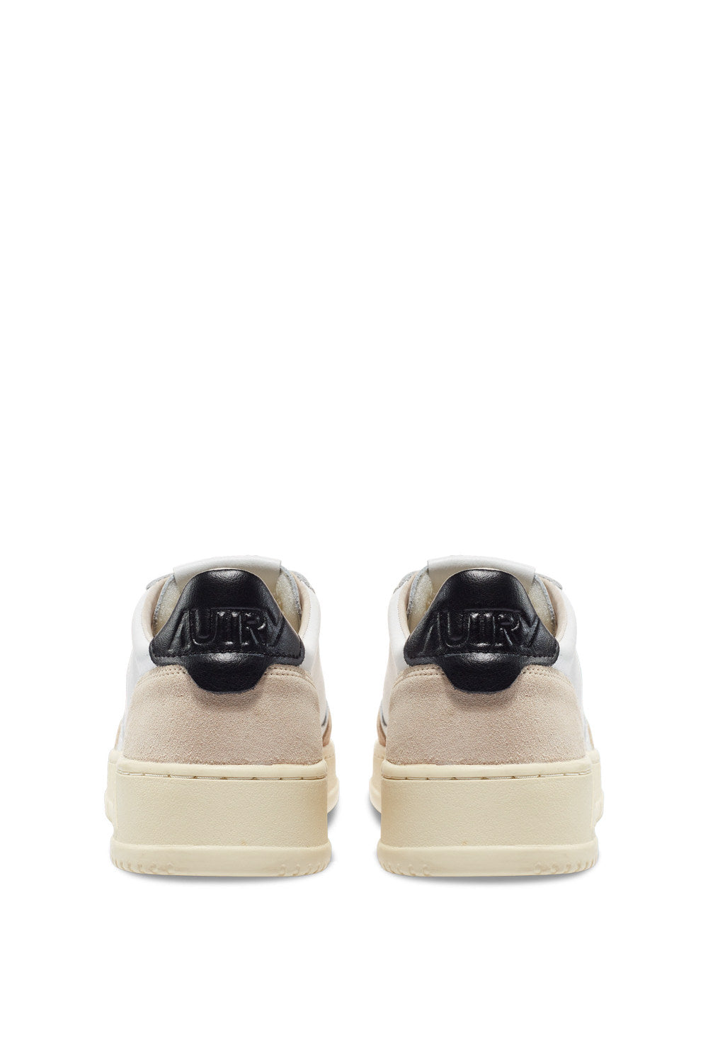AUTRY - Basket Medalist en Cuir Blanc et noir et daim beige