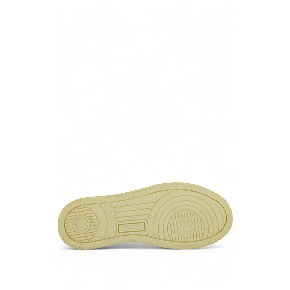 AUTRY - Basket Medalist en Cuir Blanc et vert et daim beige Game set Match