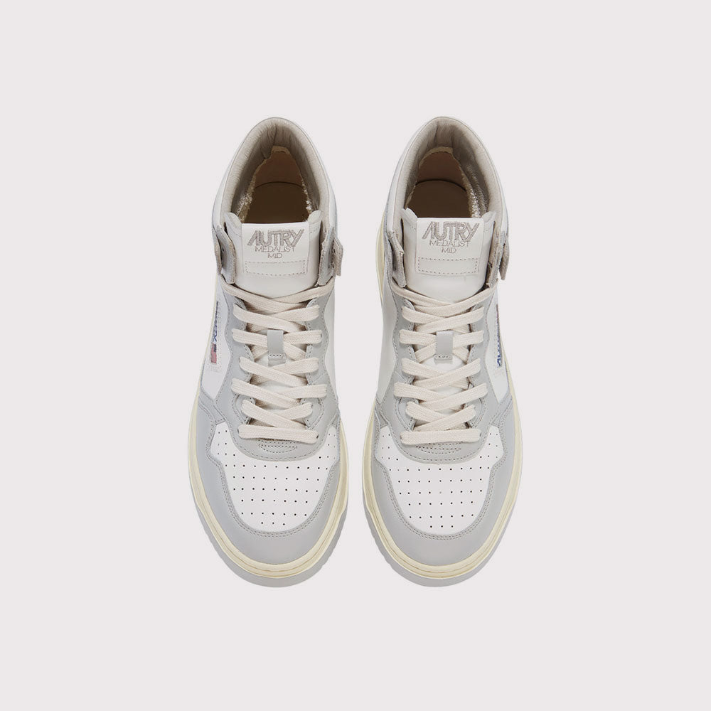 AUTRY - Basket Medalist Mid cuir blanc / vapor