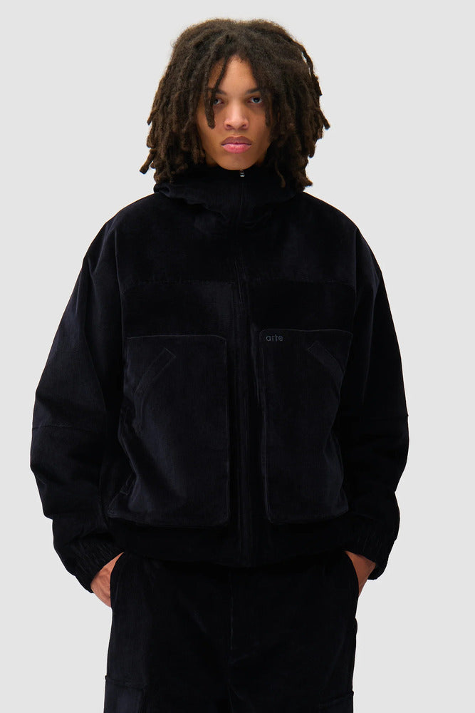 Arte - Veste Technique en Velours Côtelé Marine